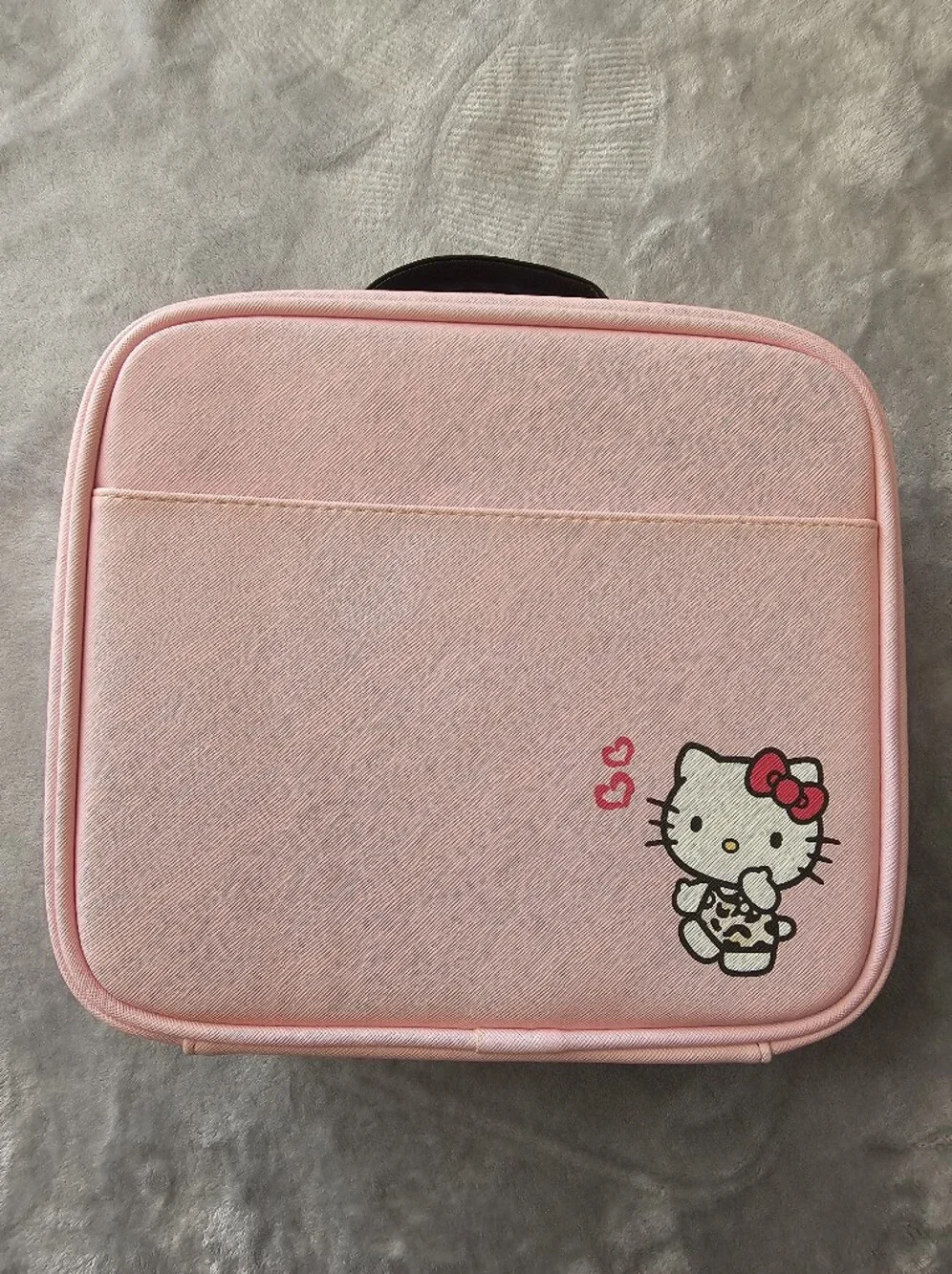 Impression Vanity Makeup Bag with Faux Leather, Hello Kitty Travel Toiletry Bag